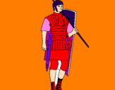 Coloring page Roman soldier painted byMARCOS
