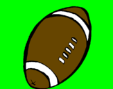 Coloring page American football ball painted byTIA