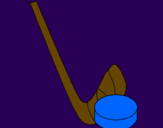 Coloring page Stick and puck painted byANGEL
