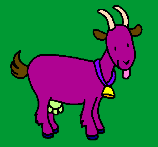 Coloring page Goat painted bycastle
