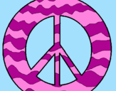 Coloring page Peace symbol painted byhanzzi