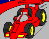 Coloring page Racing car painted byjesus