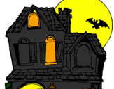 Coloring page Mysterious house painted bymichael