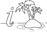 Coloring page Island painted byj