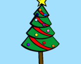 Coloring page Christmas tree II painted bycarolina val