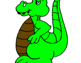 Coloring page Alligator painted byteresa
