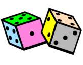 Coloring page Dice painted bychandana
