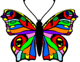 Coloring page Butterfly painted byKim