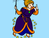 Coloring page Fairy godmother painted byandie