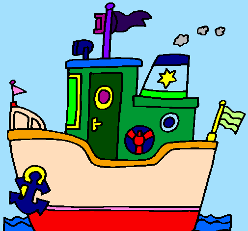 Boat with anchor