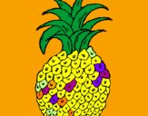Coloring page pineapple painted byfany