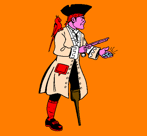 Pirate with wooden leg