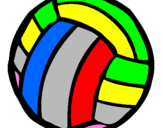 Coloring page Volleyball ball painted bymonica
