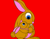 Coloring page Mother rabbit painted byGirlsRule