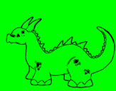 Coloring page Baby dragon painted bycynthia