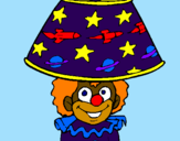 Coloring page Lamp clown painted byMikey