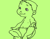 Coloring page Baby II painted bykiko rivera