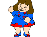 Coloring page Doll painted bycilla