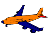 Coloring page Passenger plane painted bymitchell crombie