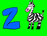 Coloring page Zebra painted byrodolfo