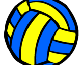 Coloring page Volleyball ball painted byalahna
