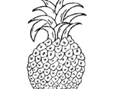 Coloring page pineapple painted bypo