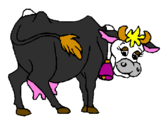 Coloring page Cow painted bymarie