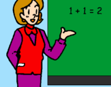 Coloring page Mathematics teacher painted bykristyn 