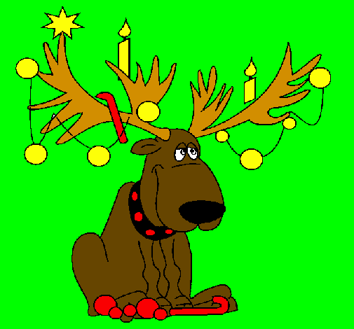 Decorated reindeer