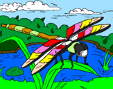 Coloring page Dragonfly painted byflorian