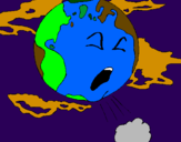 Coloring page Sick Earth painted byMargurite
