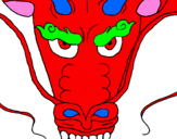 Coloring page Dragon's head painted bykeanu