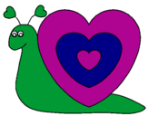Coloring page Heart snail painted byclaudiabere