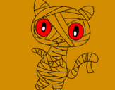 Coloring page Doodle the cat mummy painted byygjhgbngnndkgnfhhjfkgkhj