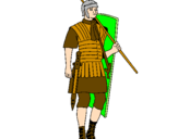 Coloring page Roman soldier painted byHudson