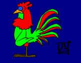 Coloring page Rooster painted byoksana 