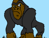 Coloring page Gorilla painted bydenise