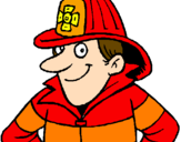 Coloring page Firefighter painted bygustavo
