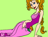 Coloring page Greek woman painted bymichelle