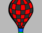 Coloring page Hot-air balloon painted byjames