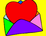 Coloring page Heart in an envelope painted byxxxxxxdfd v56u csukdyia<a