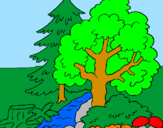Coloring page Forest painted bymarina