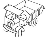 Coloring page Dumper truck painted by3