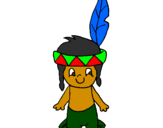 Coloring page Little Indian painted byLittle Indian