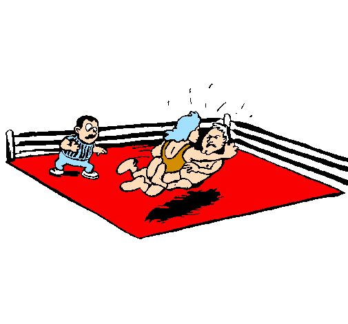 Coloring page Fighting in the ring painted byflora