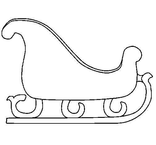 Coloring page Sleigh painted byyuan