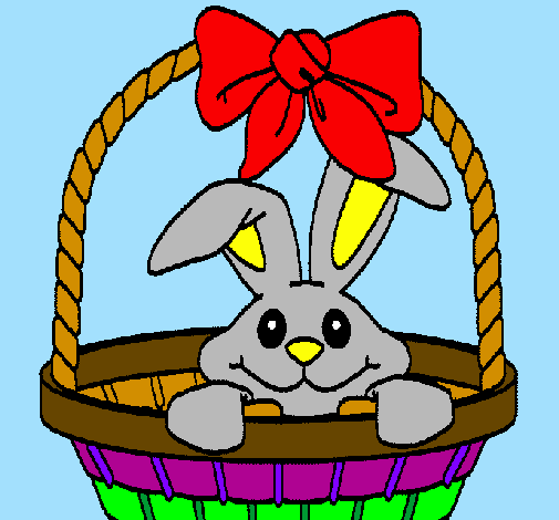 Bunny in basket