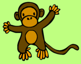 Coloring page Monkey painted bymorgan jacquier