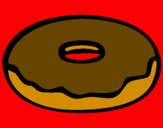 Coloring page Doughnut painted bydarielys