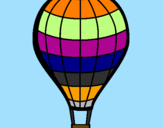 Coloring page Hot-air balloon painted byGIORGIO